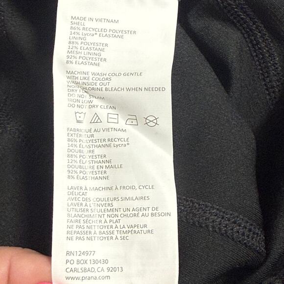 Prana Becksa Shortie One Piece Fitted Romper Built in Bra - Black Sz Medium $99 - Picture 8 of 8